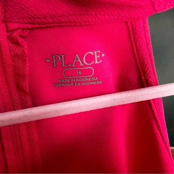 Children's Place Girls Size 16 Romper Hot Pink Sleeveless Back Zip High Neck - Picture 5 of 6